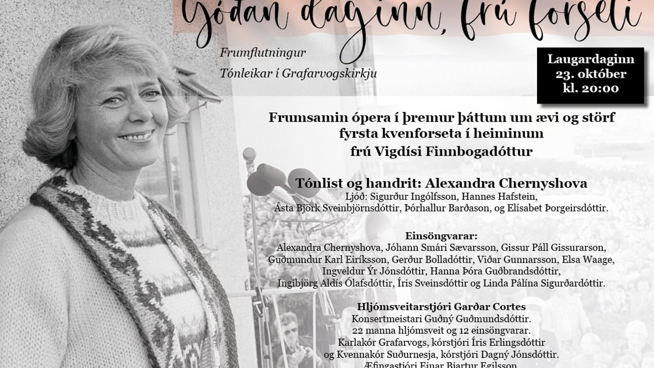 Góðan daginn, frú forseti