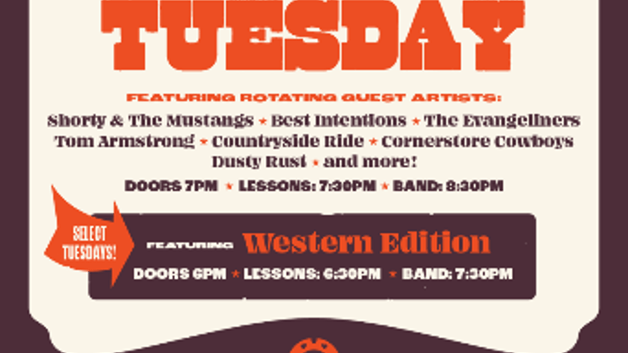 Two-Step Tuesday with Countryside Ride and Dance Lessons with Robbie