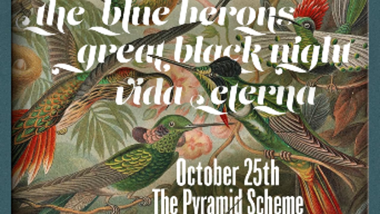 The Blue Herons + The Great Black Night + Vida Eterna