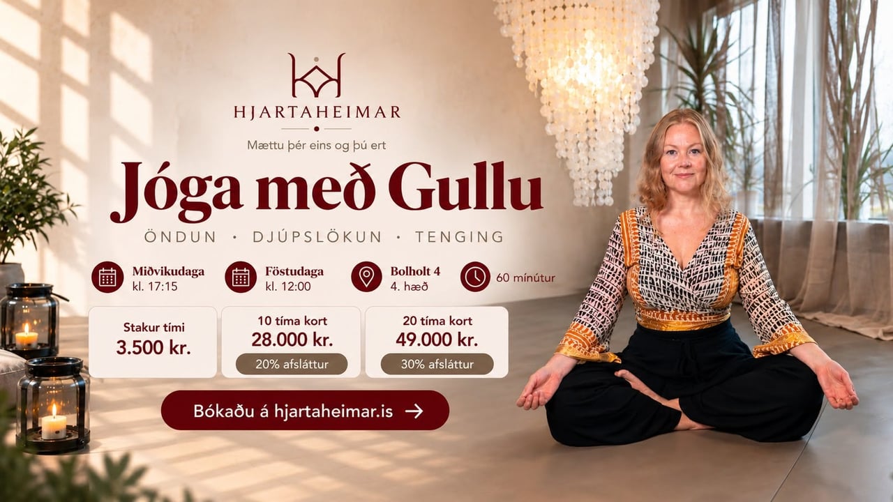 Jóga · Öndun · Djúpslökun með Gullu