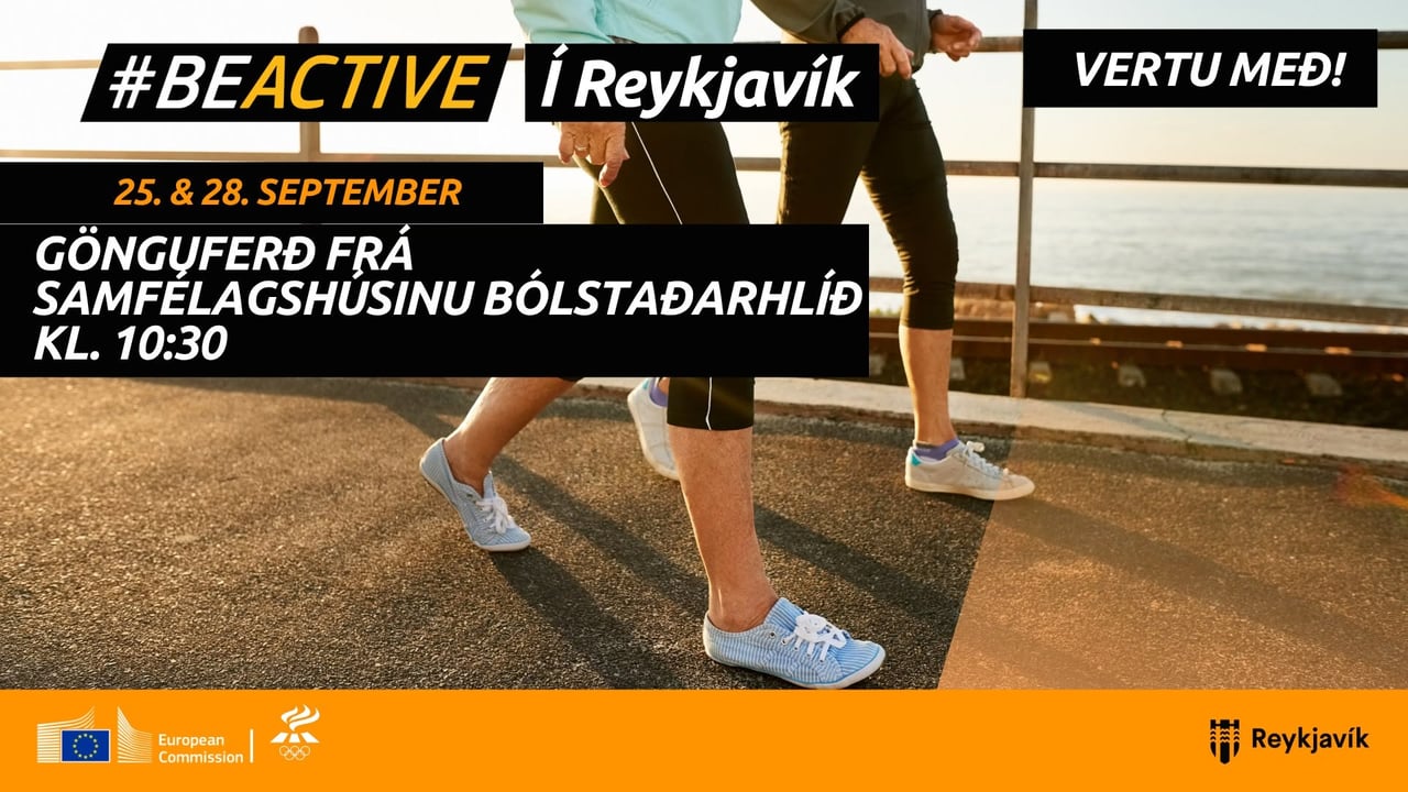 Gönguferð frá Samfélagshúsinu Bólstaðarhlíð #BeActive í Reykjavík