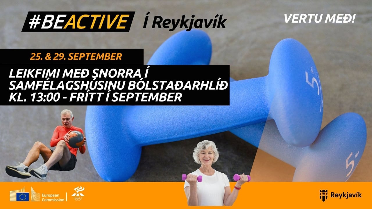 Leikfimi m. Snorra í Bólstaðarhlíð 43 #BeActive í Reykjavík