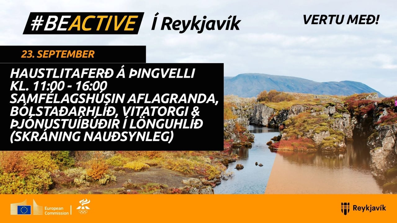 Sameiginleg haustlitaferð á Þingvelli (skráning nauðsynleg) #BeActive