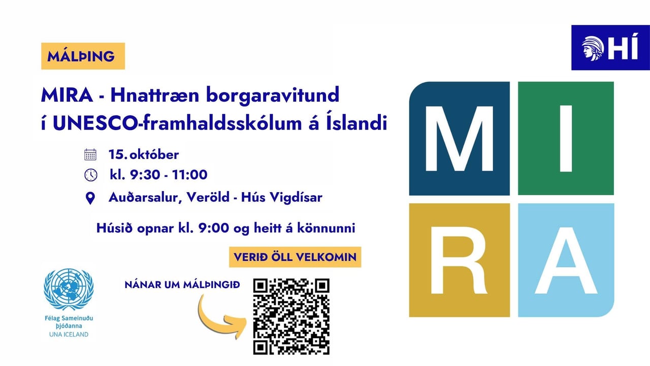 MIRA - Hnattræn borgaravitund í UNESCO-framhaldskólum á Íslandi