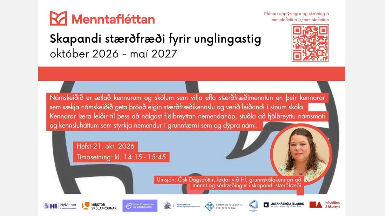 Menntafléttan - Skapandi stærðfræði fyrir unglingastig