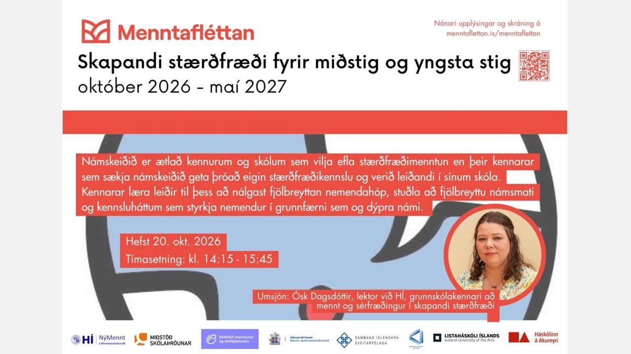 Menntafléttan - Skapandi stærðfræði fyrir miðstig og yngsta stig
