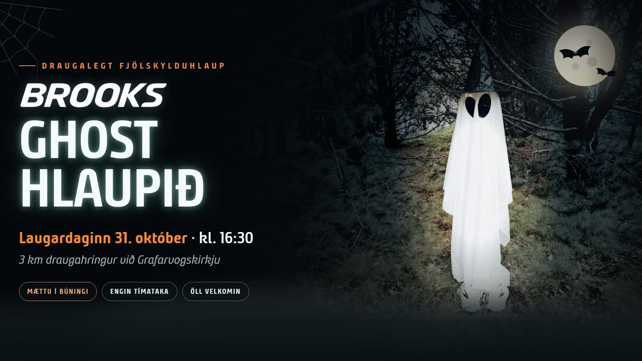 Brooks Ghost hlaupið - Draugalegasta fjölskylduhlaup ársins! 👻