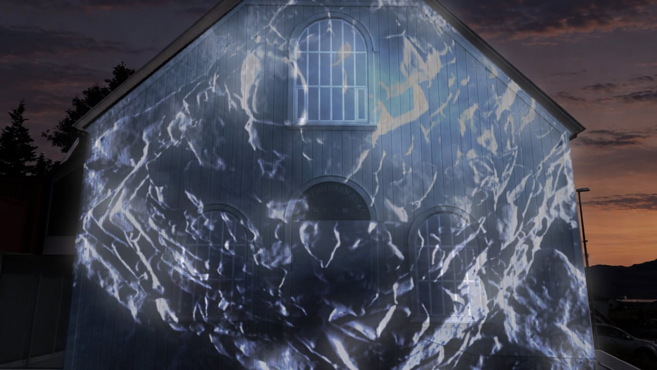 Ljósalistaverk með Mercury Maze