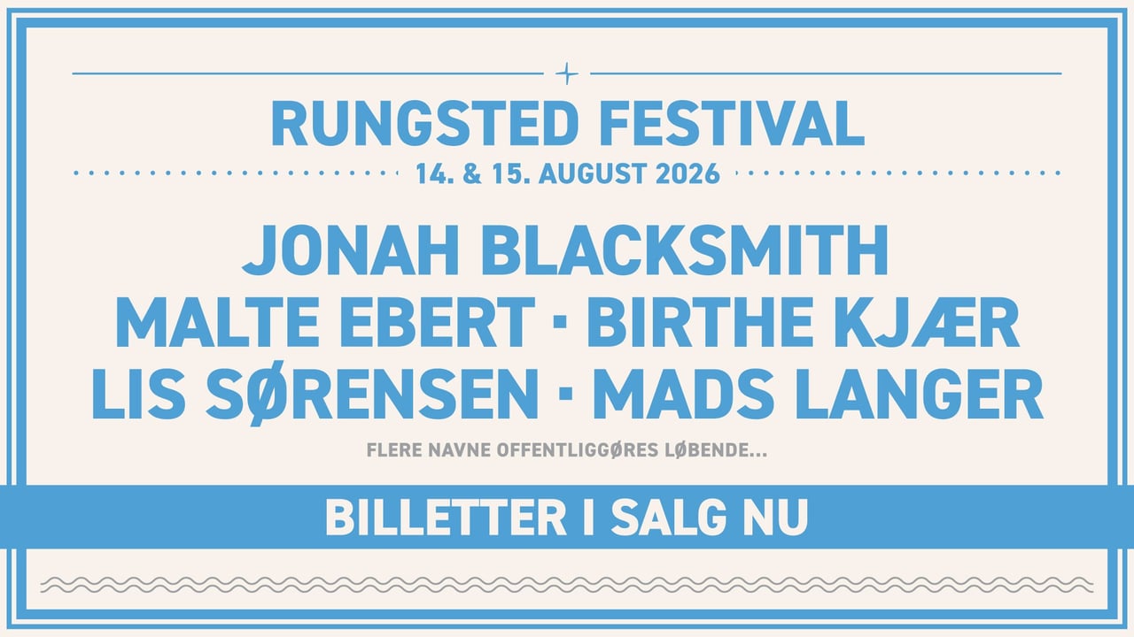 RUNGSTED FESTIVAL 2026 - DAGSBILLET