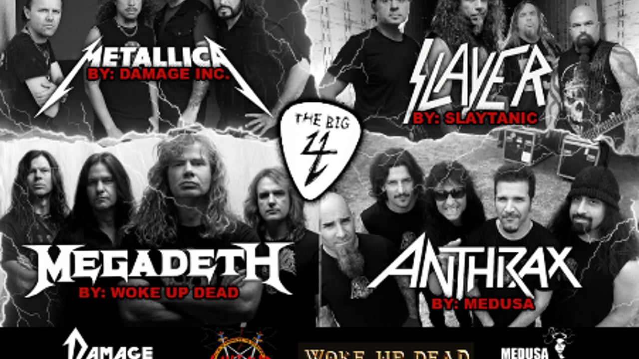 METALLICA + SLAYER + MEGADETH + ANTHRAX TRIBUTES ...BIG 4 of THRASH!