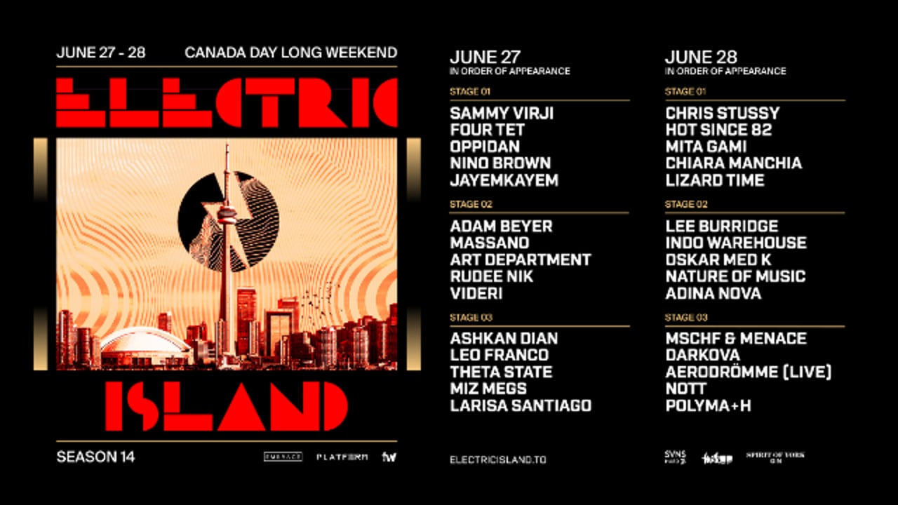 ELECTRIC ISLAND: 2026 CANADA DAY - SUNDAY