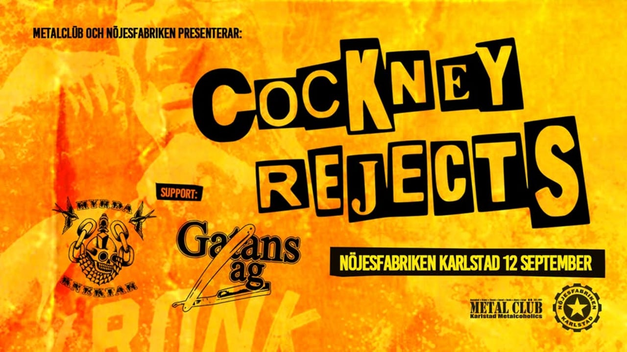 Cockney Rejects + Gatans Lag + Hyrda Knektar | Karlstad
