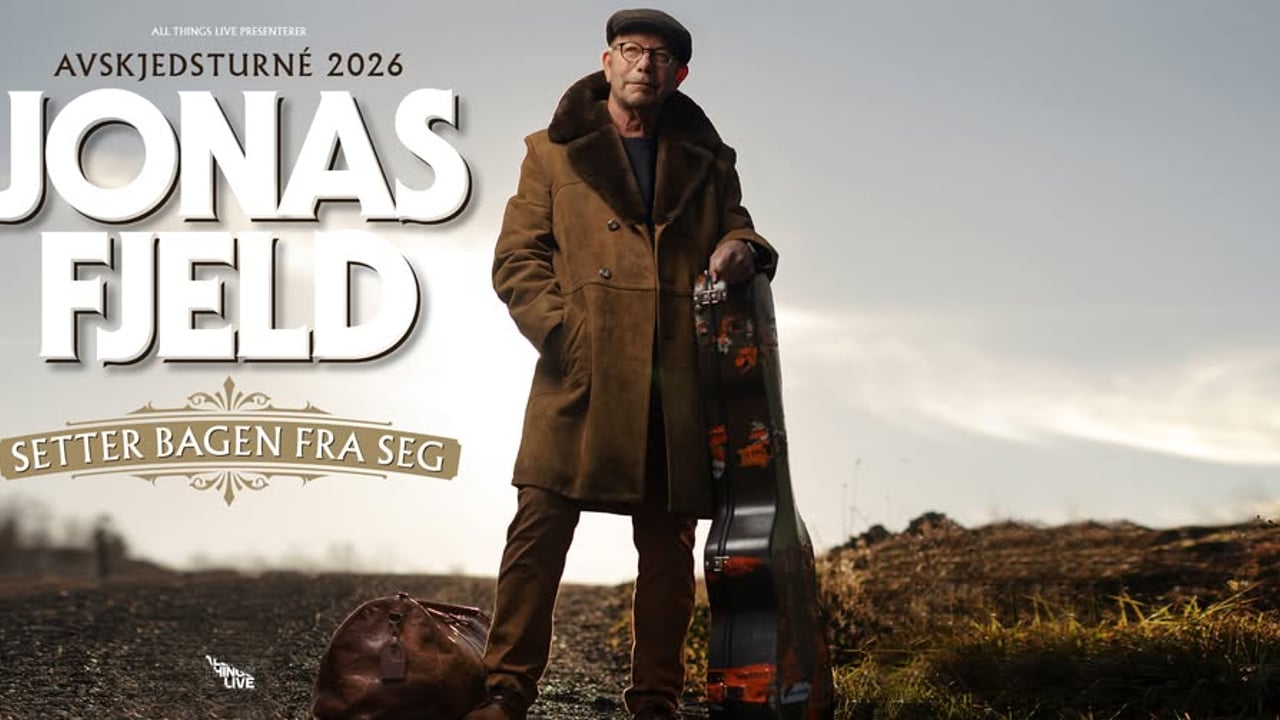 Jonas Fjeld setter bagen fra seg i Modum //Modum kulturhus
