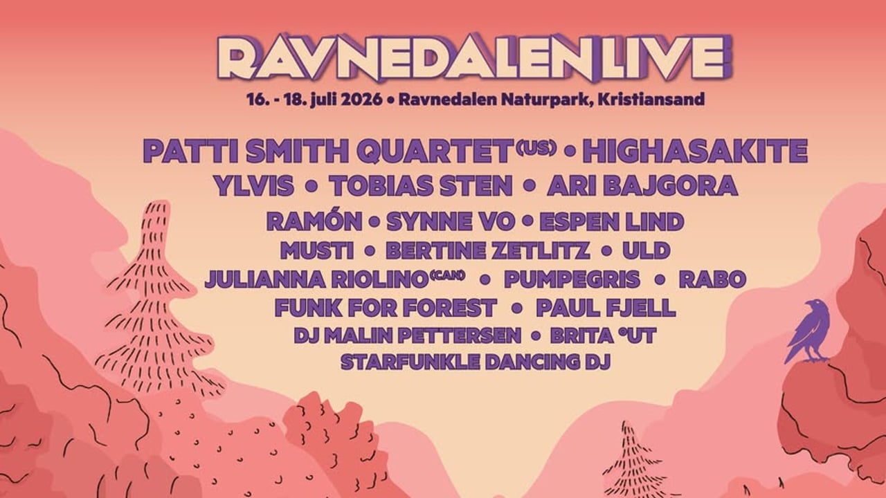 Ravnedalen Live 2026 | Patti Smith Quartet (US) / Highasakite / Ylvis / Ari Bajgora/ Tobias Sten +++