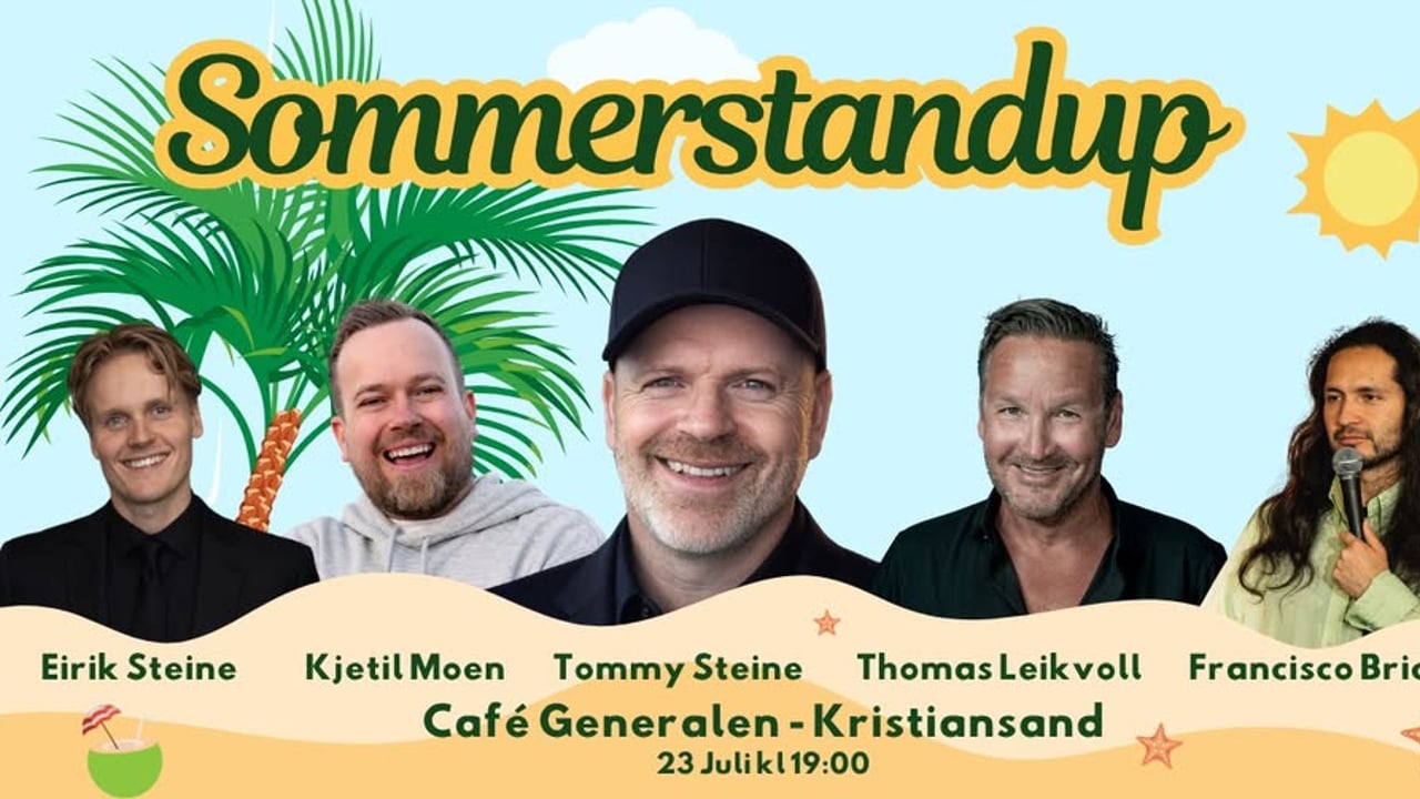 SOMMERSTANDUP PÅ CAFE GENERALEN – HEADLINER TOMMY STEINE