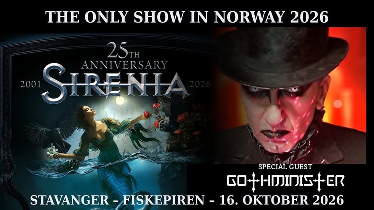 SIRENIA – 25 Years | Exclusive Norway Show 2026 | Stavanger//Special guest: GOTHMINISTER