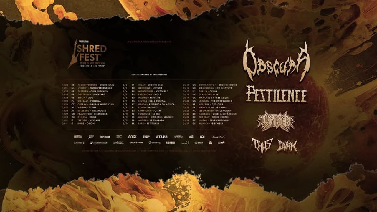 SHRED FEST - Obscura - Pestilence - Cryptic Shift - Thus - Dvrk | Szene Wien