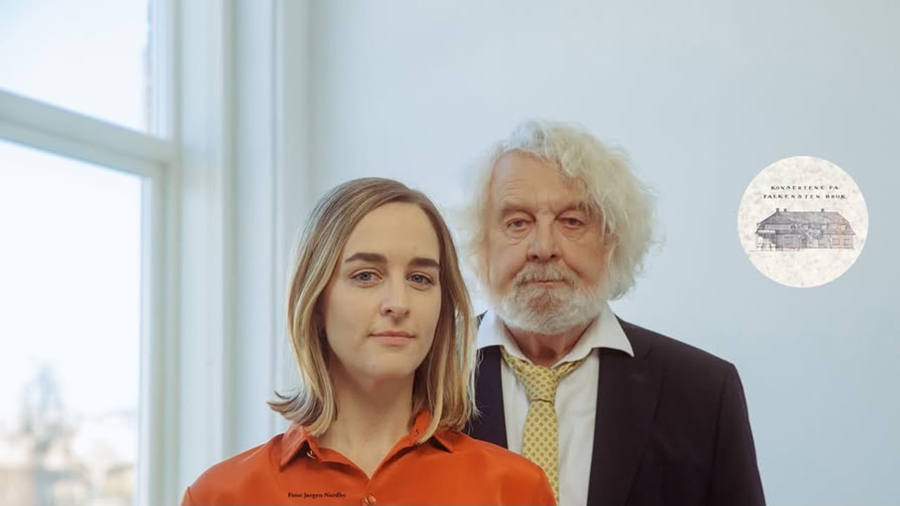 Ine og Edvard Hoem i Havestuen - Falkensten Bruk - kl. 12.00