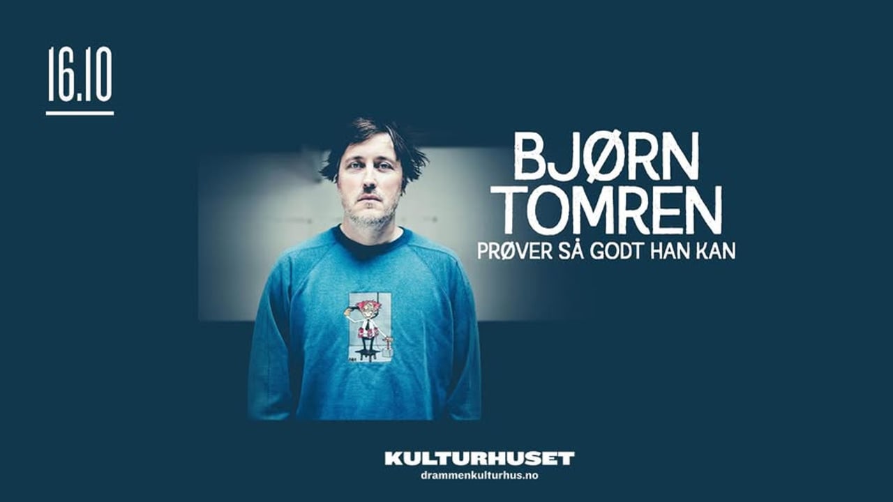 Bjørn Tomren prøver så godt han kan på Drammen kulturhus