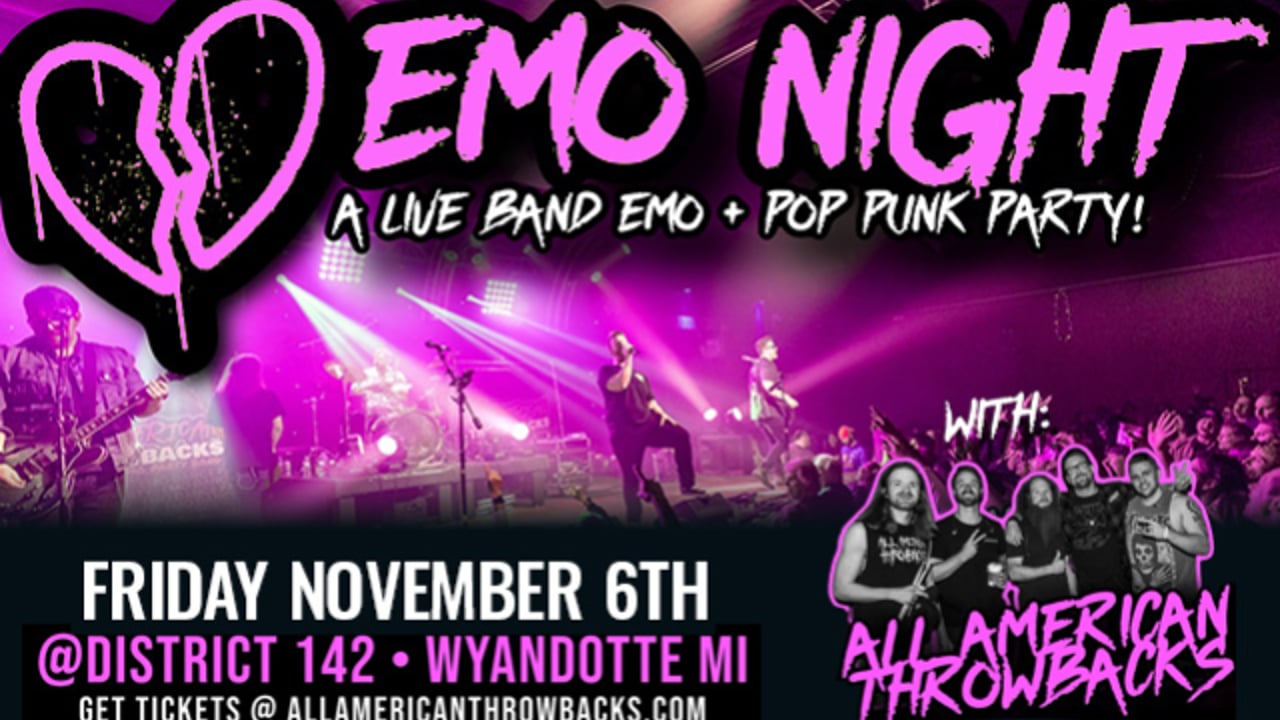 EMO NIGHT WITH ALL AMERICAN THROWBACKS - POP PUNK / EMO PARTY BAND