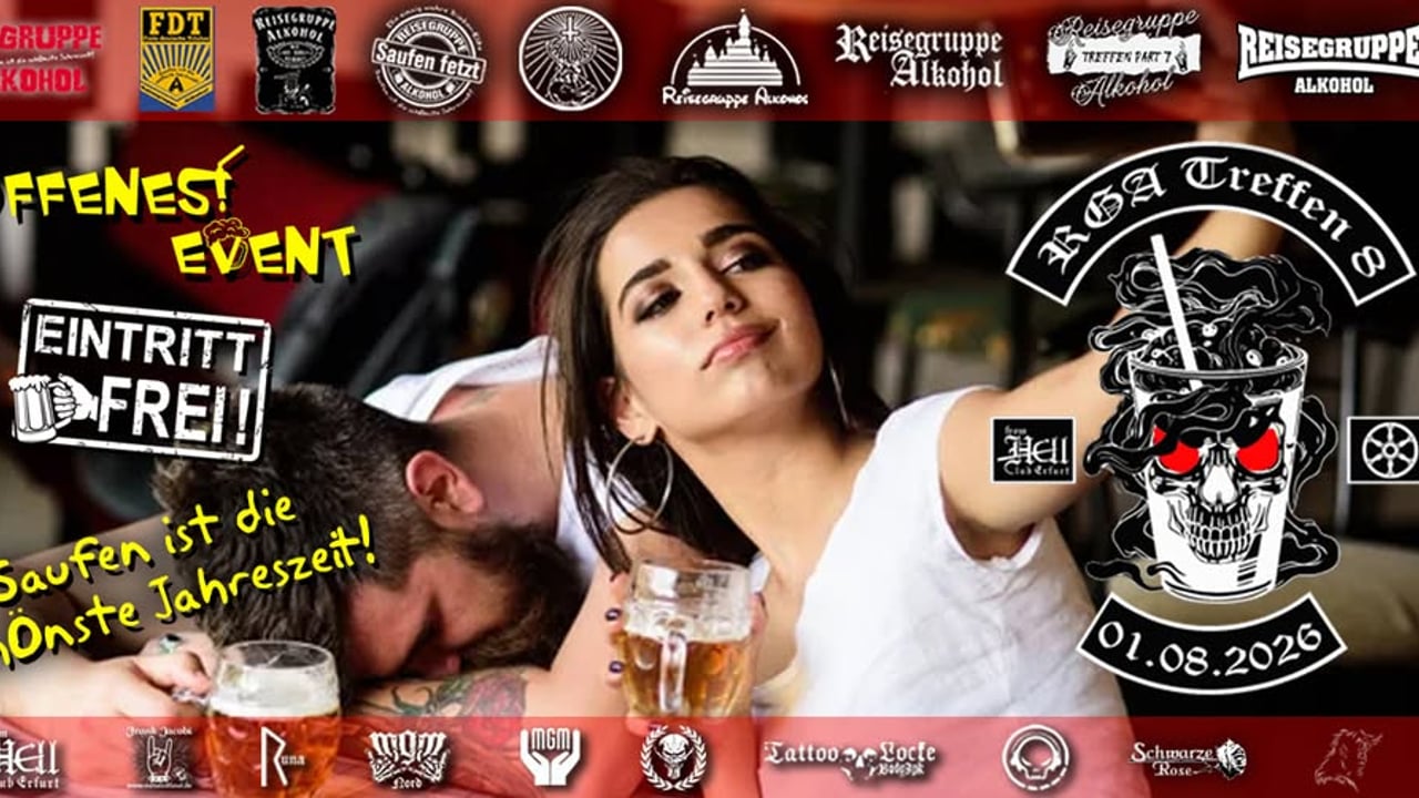 Reisegruppe Alkohol Treffen