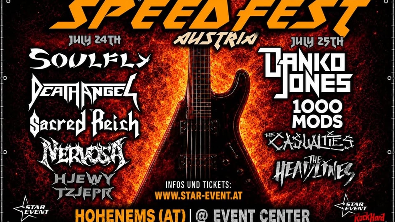 SPEEDFEST AUSTRIA /// SOULFLY - DANKO JONES - SACRED REICH - DEATH ANGEL - 1000MODS @ HOHENEMS (AT)