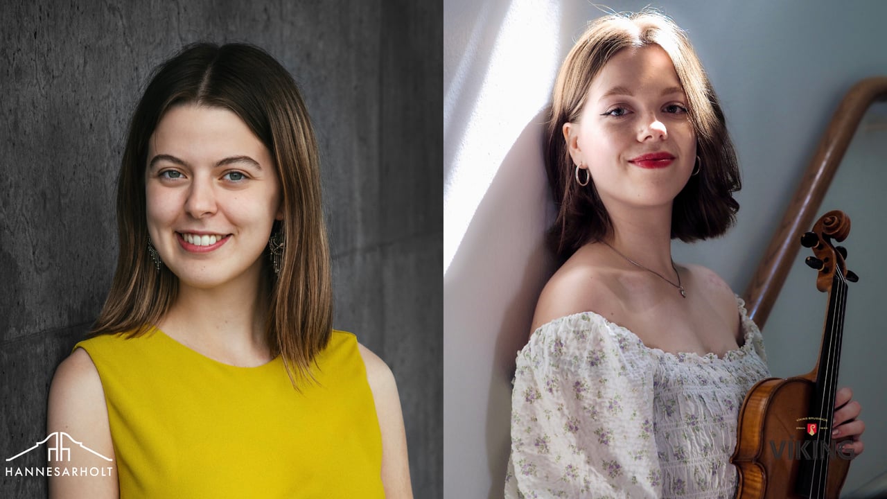 Dúó tónleikar, fiðla og píanó, Bjargey og Ólína