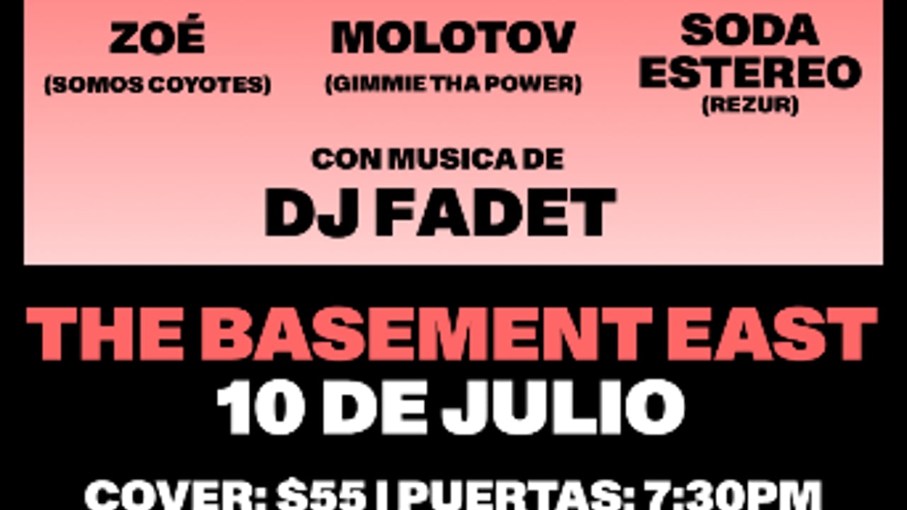 Intimo Nashville Presenta: Rock Fest 2.0 Tributos en Vivo Enanitos Verdes, Hombres G, Maná, Soda Stereo, Molotov, y Zoé. Musica de DJ Fadet