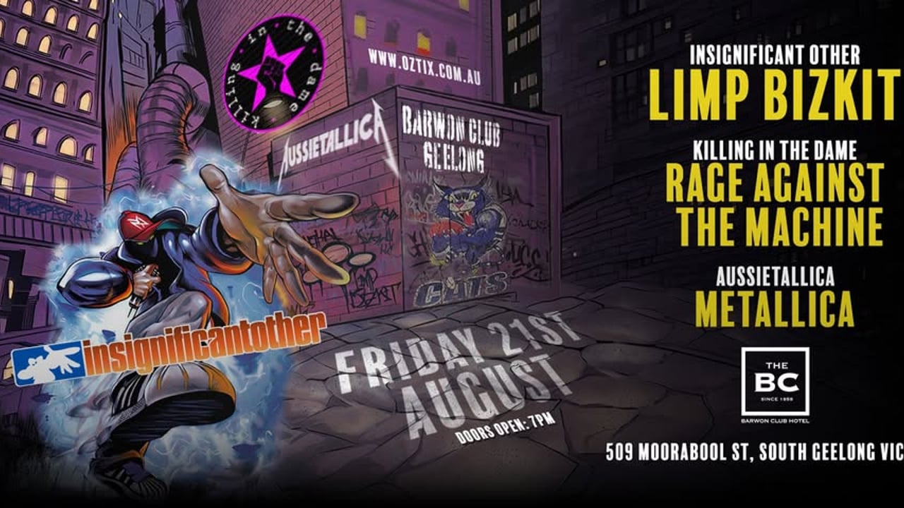 Limp Bizkit + Rage Against The Machine + Metallica Tributes @ Barown Club Geelong