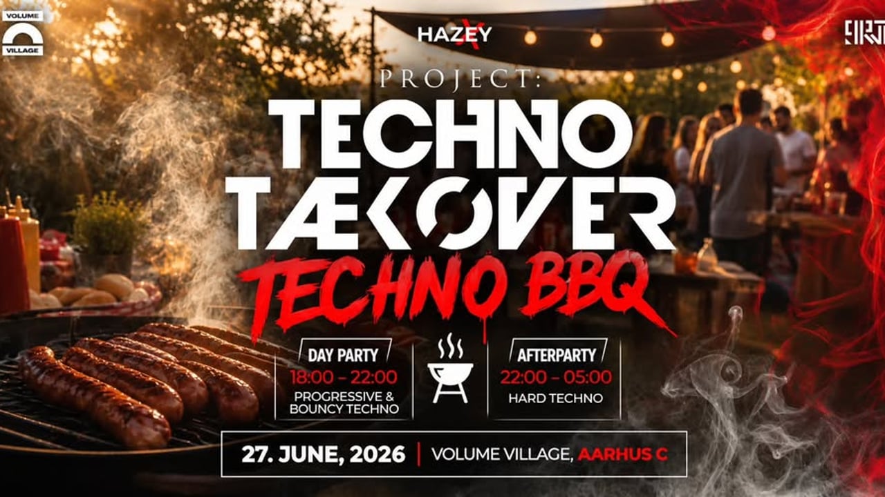 PROJECT: TECHNO TÆKØVER - Techno BBQ // Free Hot Dogs, Techno all Day & Night at Volume Village
