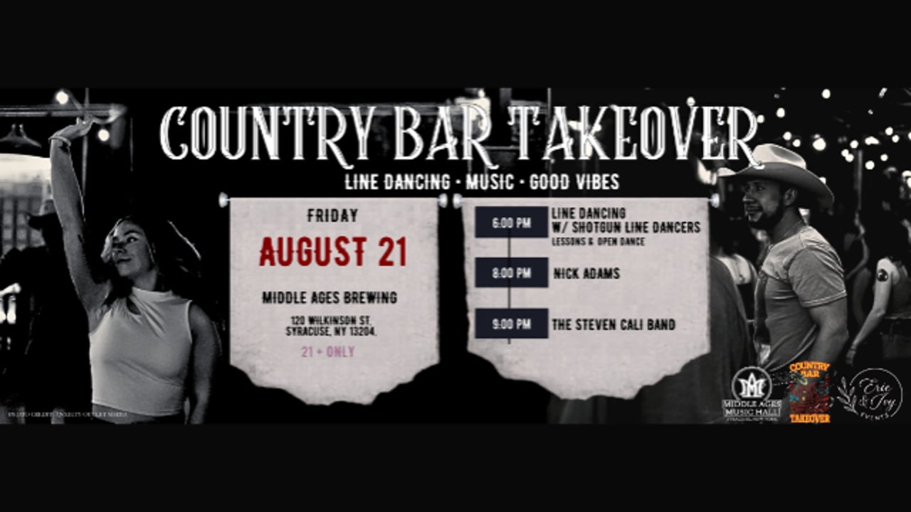 Country Bar Takeover w/ Line Dancing + Nick Adams + Steven Cali Band