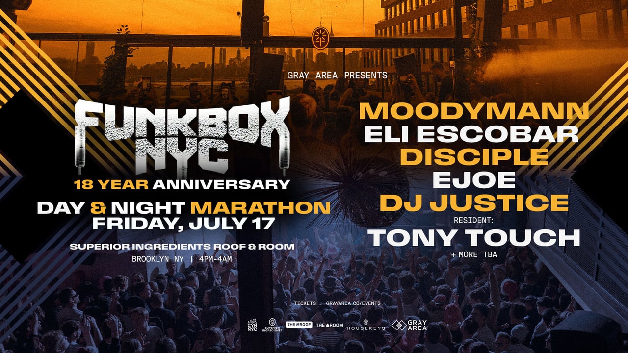 FUNKBOX NYC 18-Year Anniversary Day-Into-Night Marathon