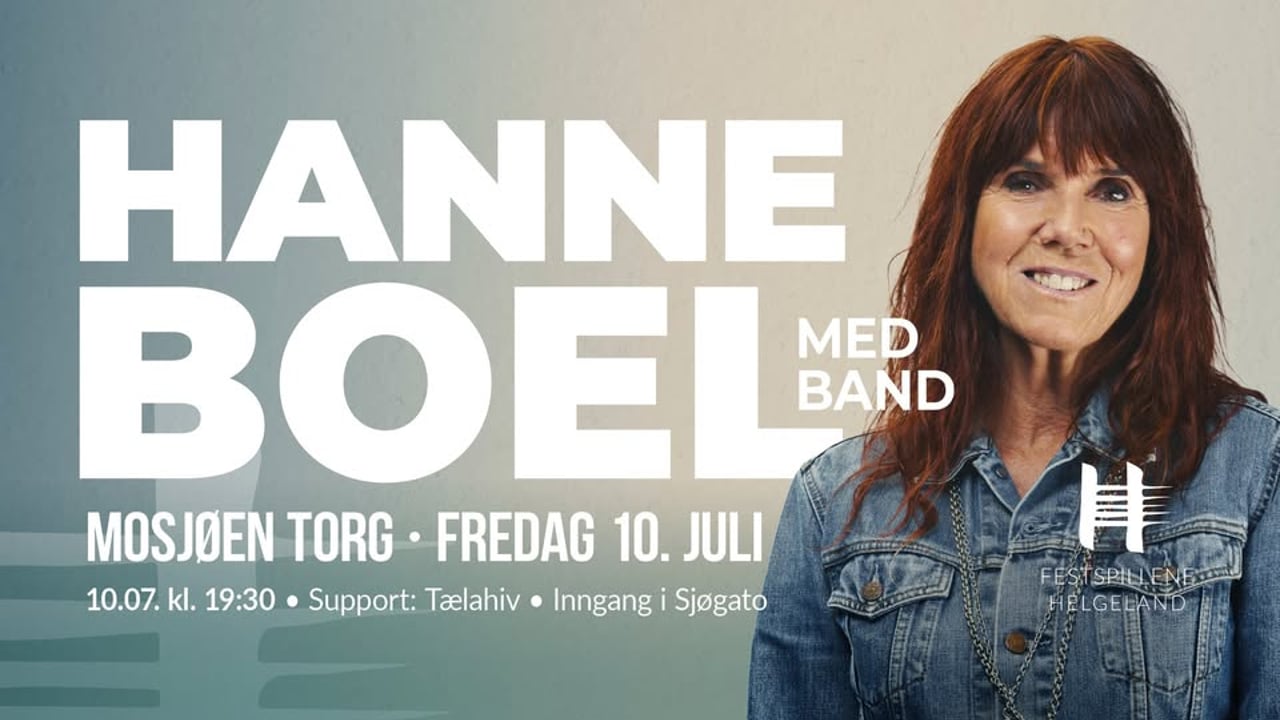 Hanne Boel konsert på Mosjøen Torg - Support Tælahiv 