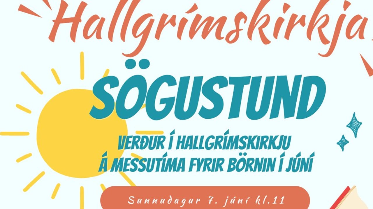Sögustund á messutíma í júní fyrir börnin