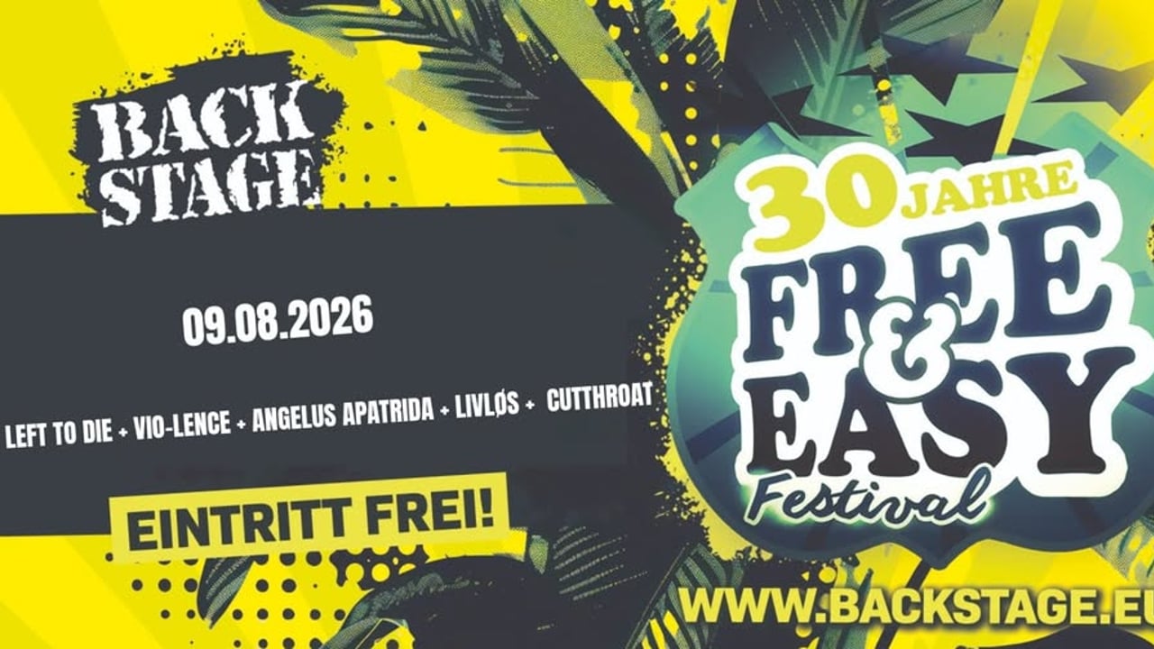 LEFT TO DIE + VIO-LENCE + ANGELUS APATRIDA + LIVLØS +  CUTTHROAT | FREE & EASY FESTIVAL 2026  