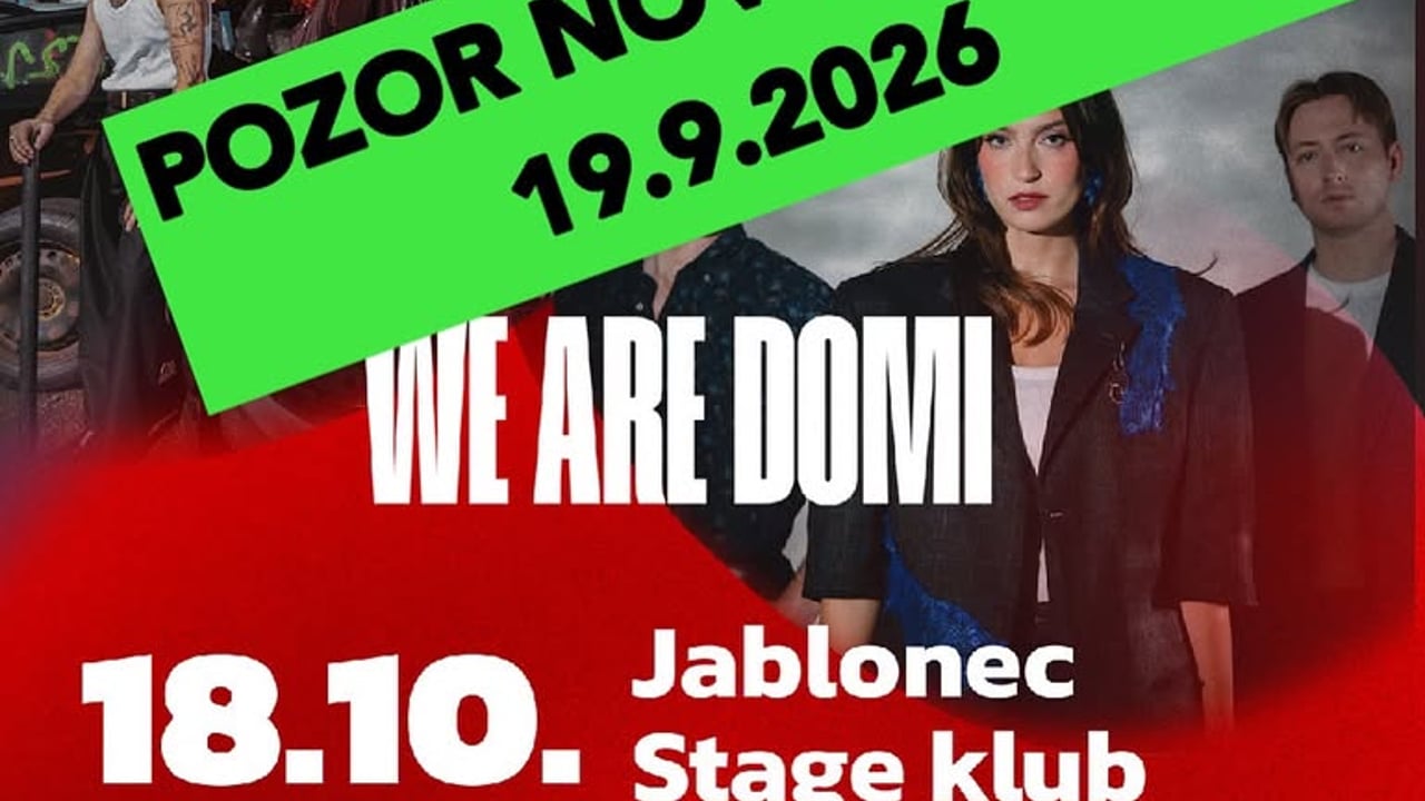 MYDY + We Are Domi | STAGE klub Jablonec nad Nisou | 19.9.2026