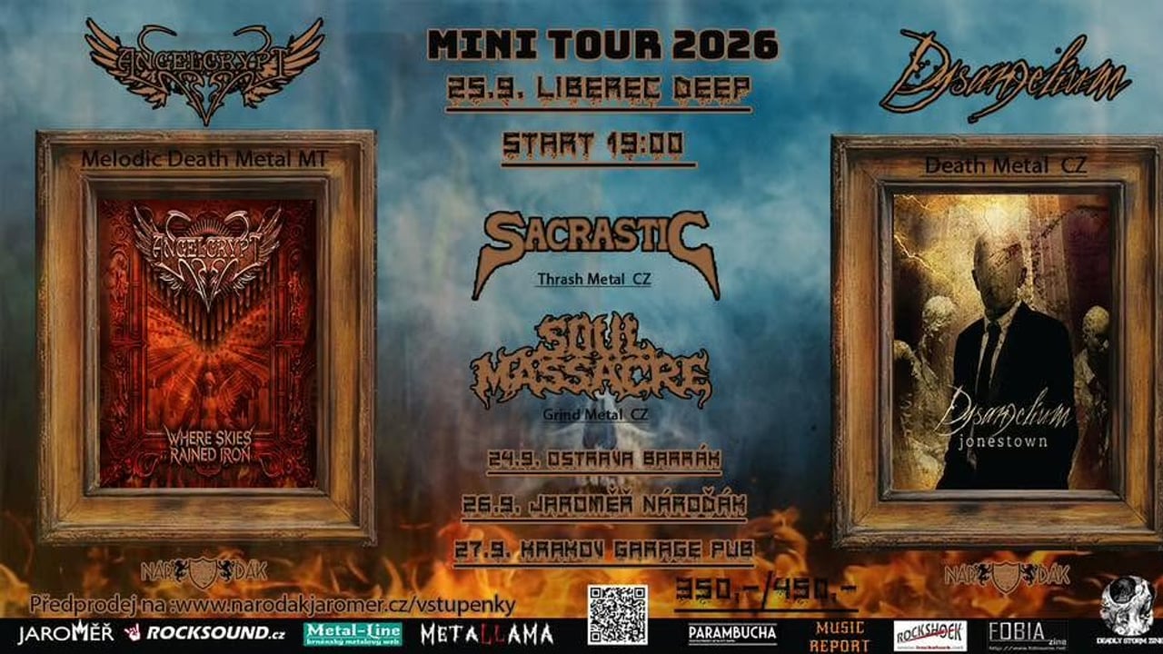 ANGELCRYPT (MT) DYSANGELIUM (CZ) Mini tour 2026
