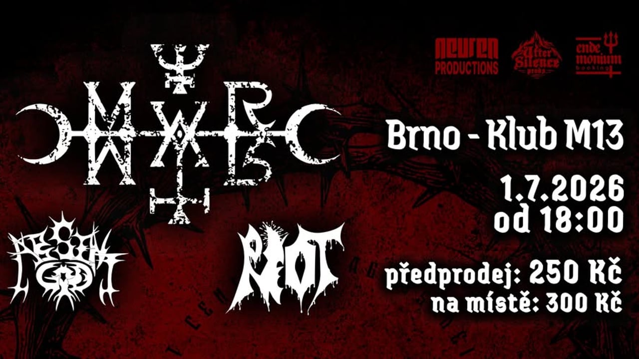 MURMUR (ES), Absent God (CZE), R.I.O.T. (CZE) | Brno - Klub M13 - 1.3.2026