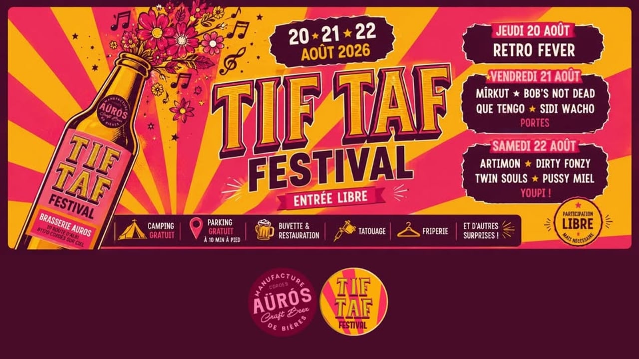 TIF TAF FESTIVAL 2026 à la Brasserie Aürós