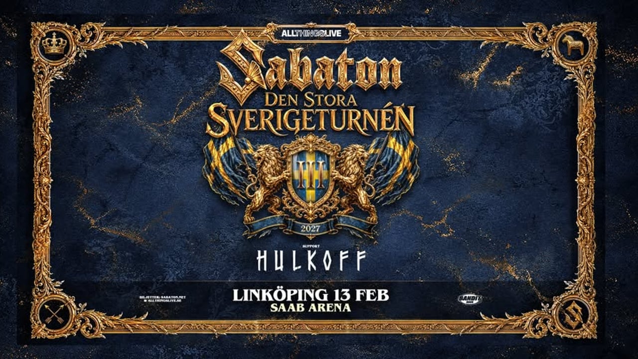 SABATON – Den stora Sverigeturnén | Linköping, Saab arena