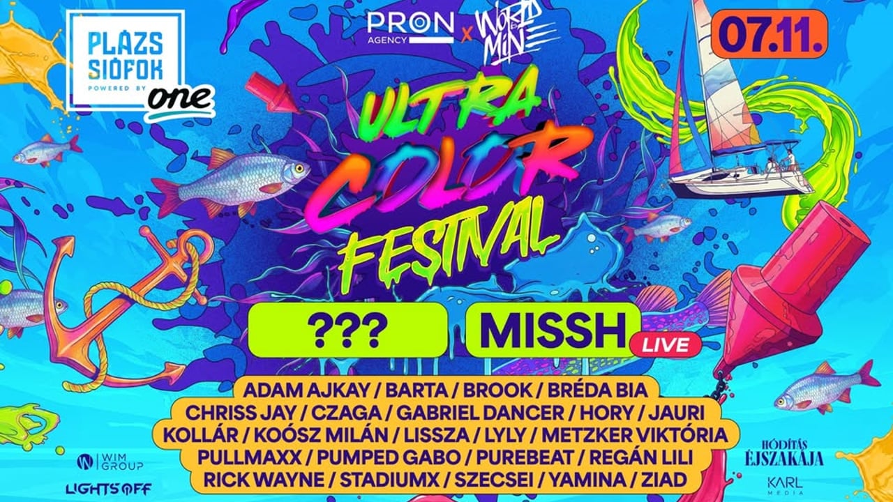 💛ULTRA COLOR FESTIVAL 🩷Plázs, Siófok🩵07.11. 