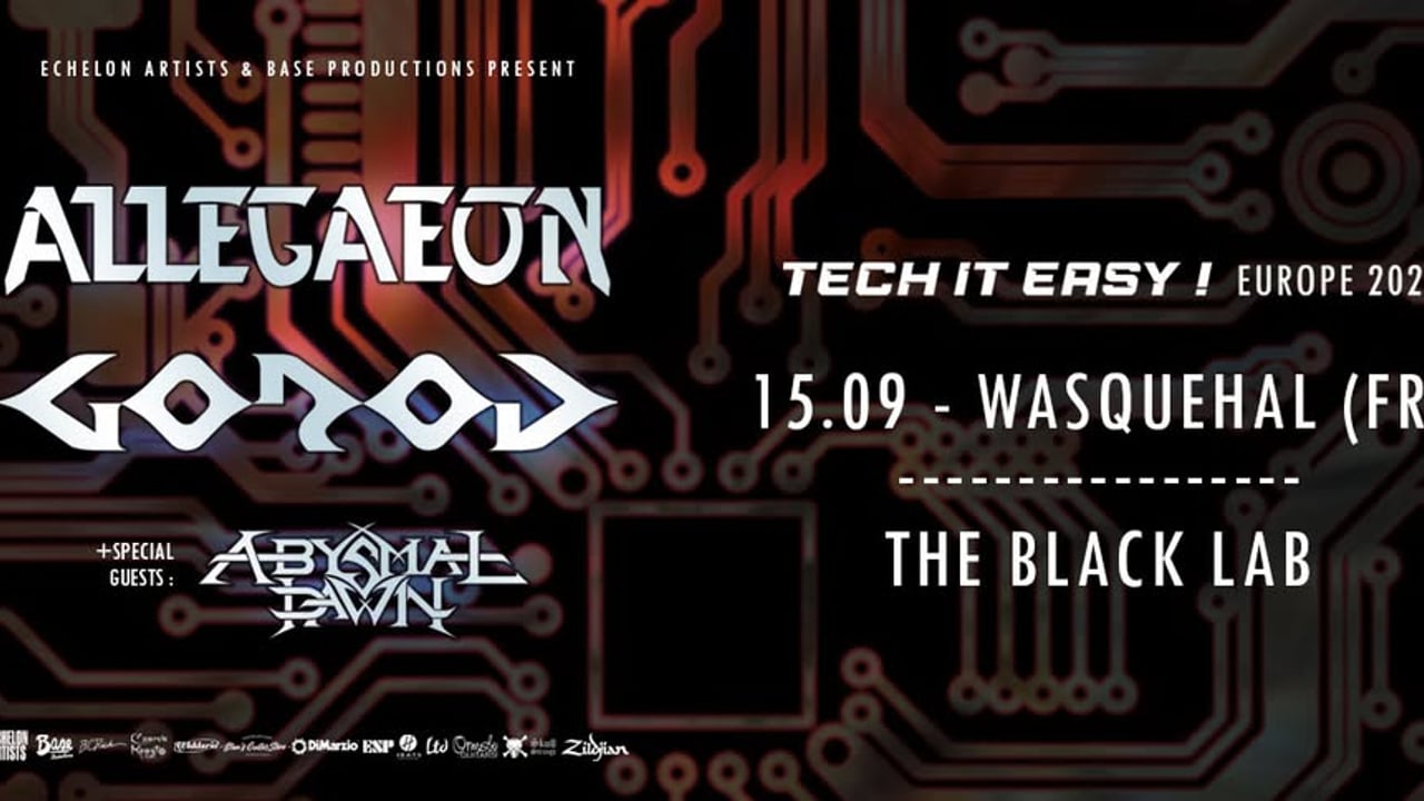 Allegaeon + Gorod + Abysmal Dawn • Mardi 15 Septembre 2026 • THE BLACK LAB, Wasquehal