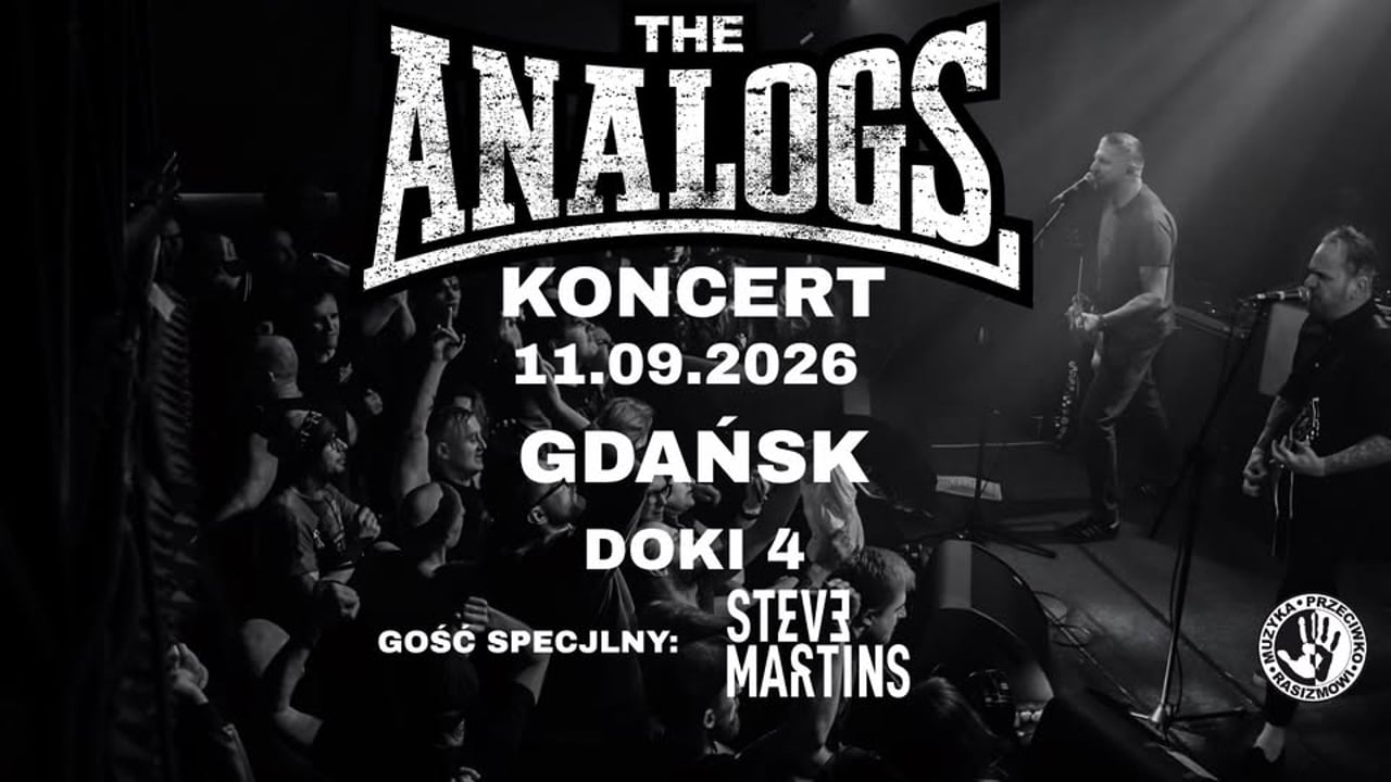 GDAŃSK: 11.09.2026: THE ANALOGS + Steve Martins- Klub Doki 4