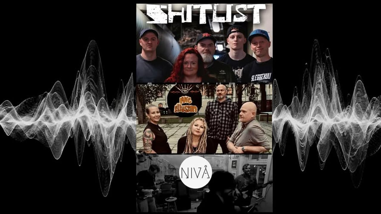 Trippelkonsert med Shitlist, Pure Illusion og Nivå på MIR