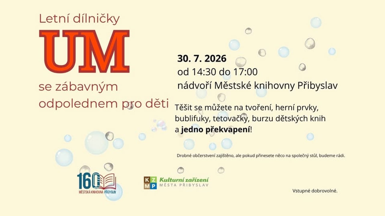 ✨ Prázdninové dílničky UM ✨