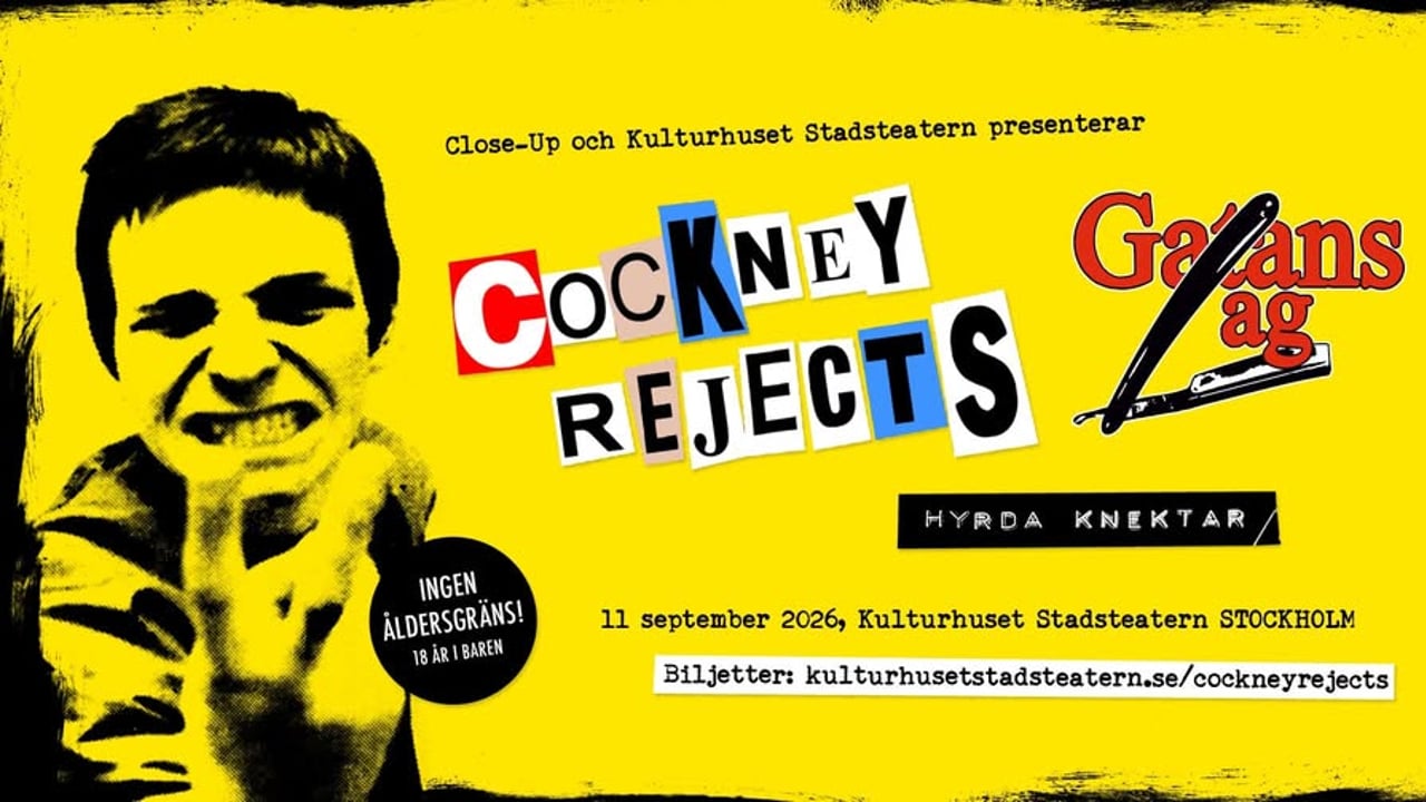 Cockney Rejects + Gatans Lag + Hyrda Knektar