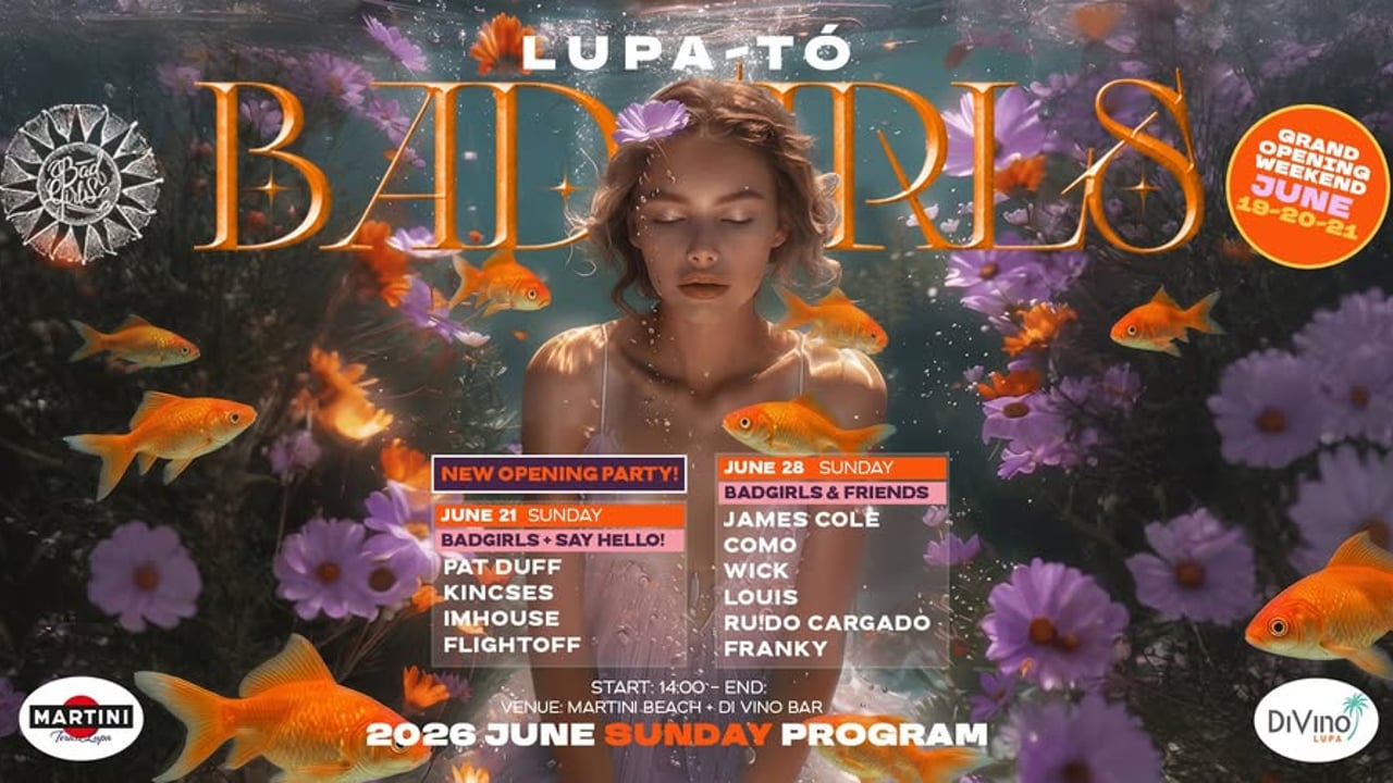 BADGIRLS ☀️🌊 Lupa-tó☀️🌊Every Sunday‼️ Martini Beach & DiVino