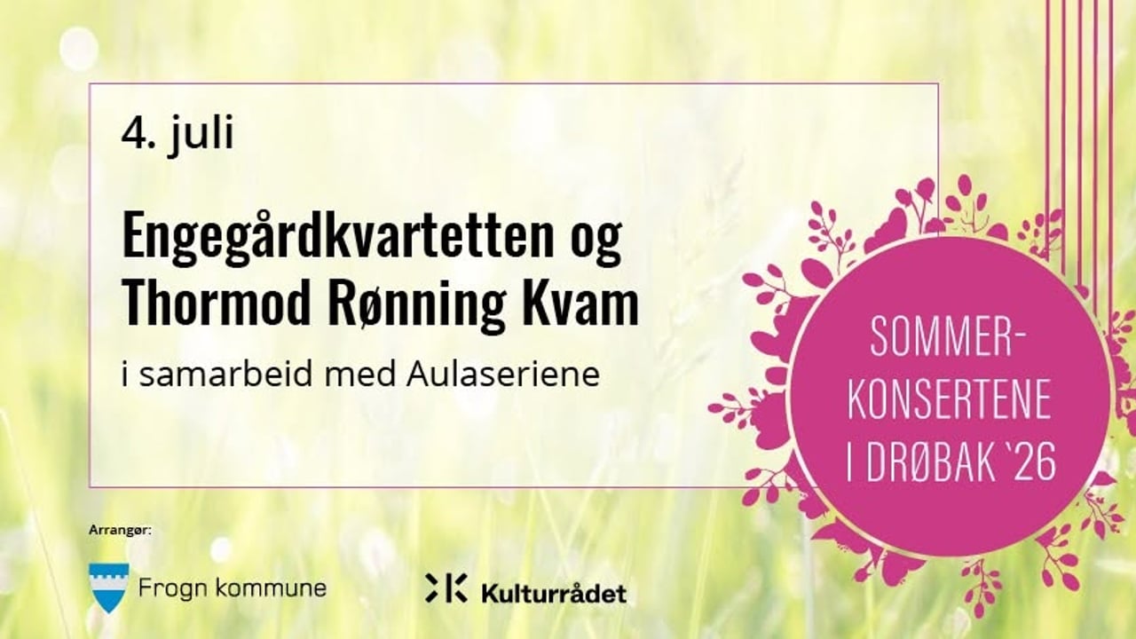 Sommerkonsertene i Drøbak - Engegårdkvartetten og Thormod Rønning Kvam