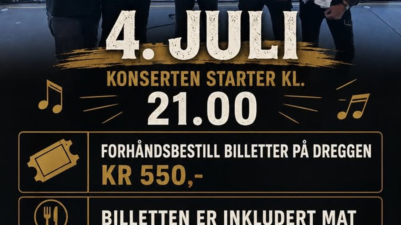 Bjølsen Valsemølle på Dreggen Kro 4 Juli!