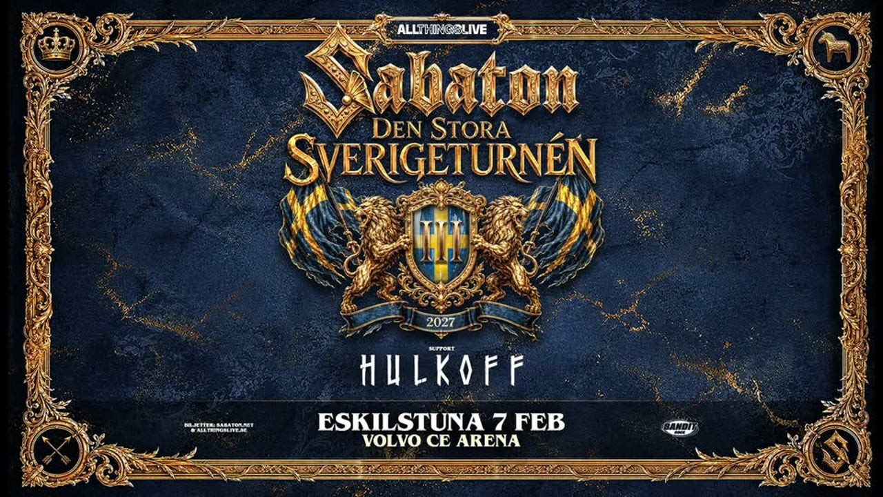 Sabaton | Volvo CE Arena, Eskilstuna - Support: Hulkoff
